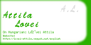 attila lovei business card